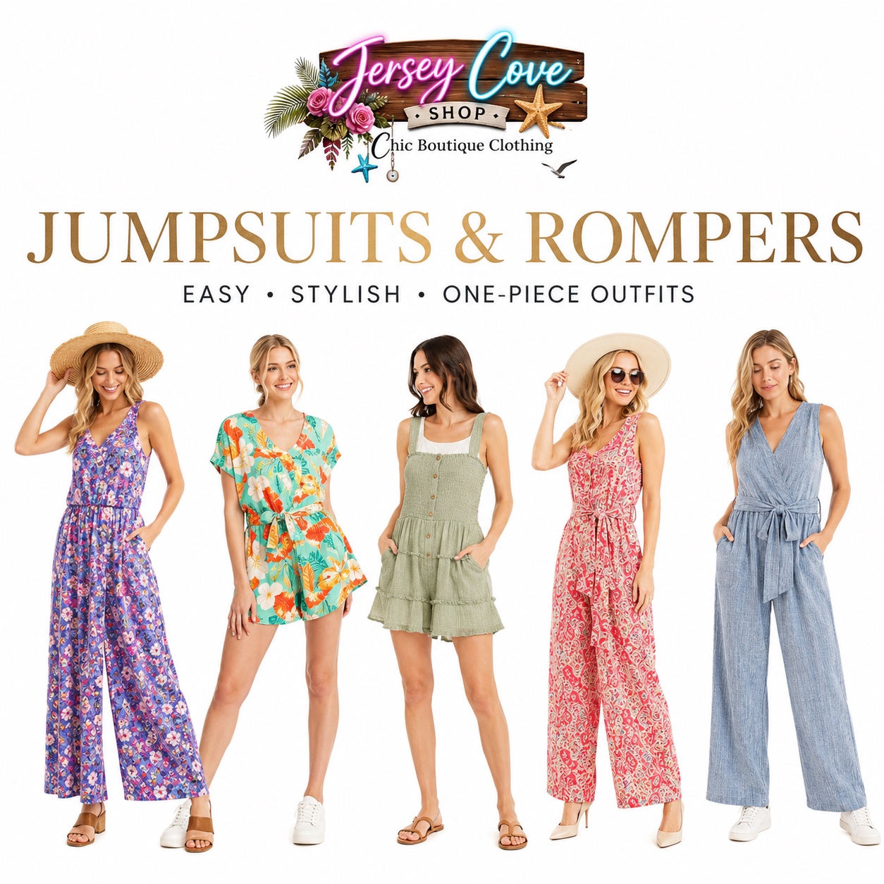 Jersey knit romper from Jersey Cove Shop