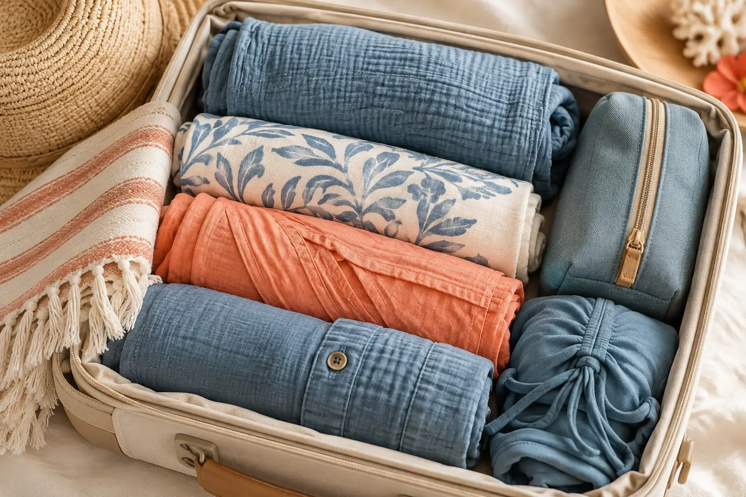 Dear Scarlett travel set packed and ready for vacation at Jersey Cove Shop