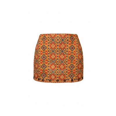 Savanna Jane - Southwestern Mini Skirt with Grommets - Medium - Image 4