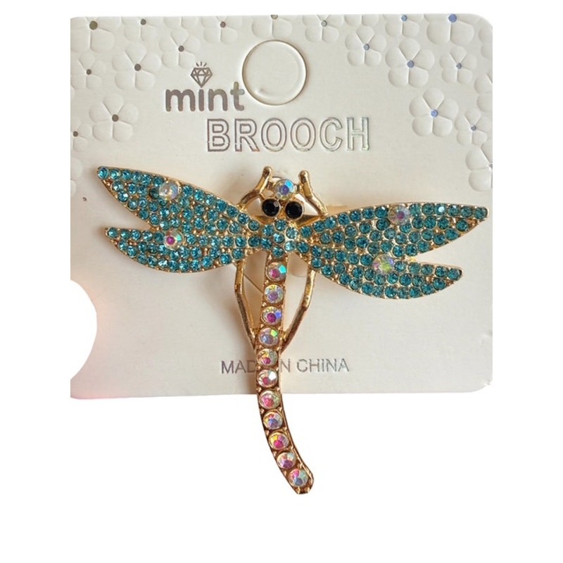 Sea Glass Glow Dragonfly Brooch - Image 3