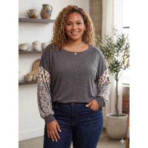 The "Wild Tide" Tunic Top - Plus Size 2X