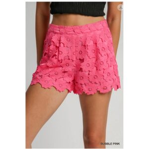 Umgee - Floral Lace Shorts - Small