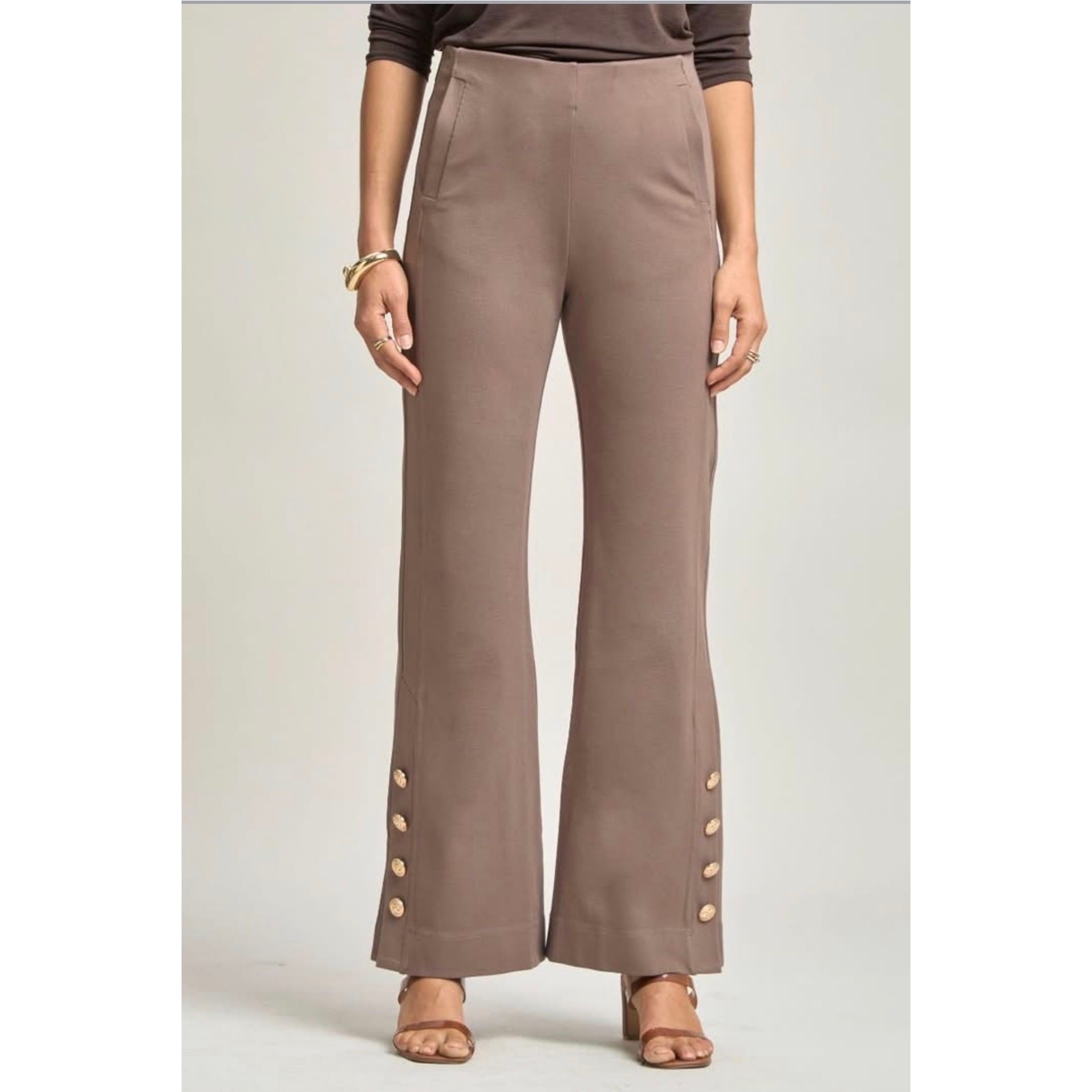 Dear Scarlett - Dark Mocha Gala Pants - Medium