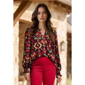 Dear Scarlett - Harvest Breeze Lizzy Smocked Top - Medium