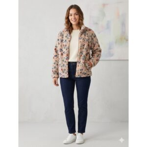 Lovelo - Floral Sherpa Jacket Lined - Small