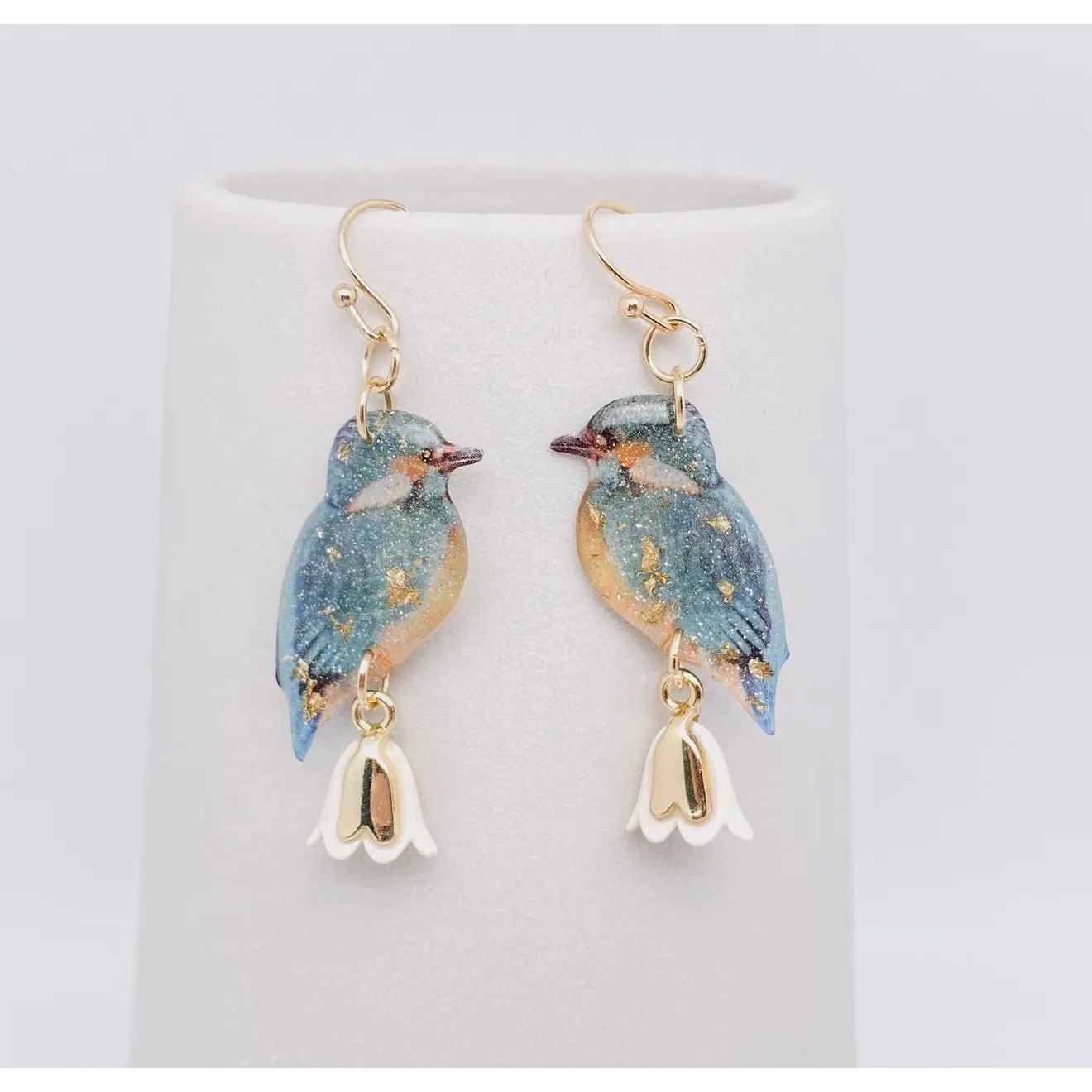 Seabreeze Songbirg Resin Drop Earrings