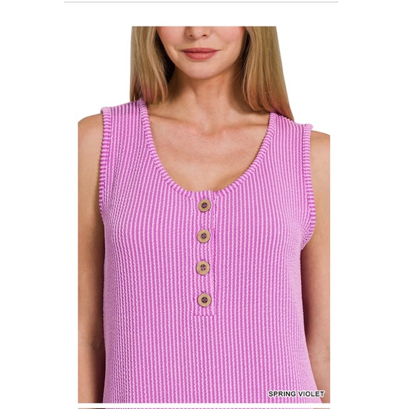 Zenana - Corded Rib Sleeveless Tank Mini Dress with Pockets - Small - Image 5
