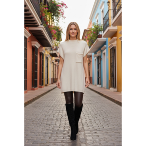 Zenana - Mock Sweater Dress - Medium