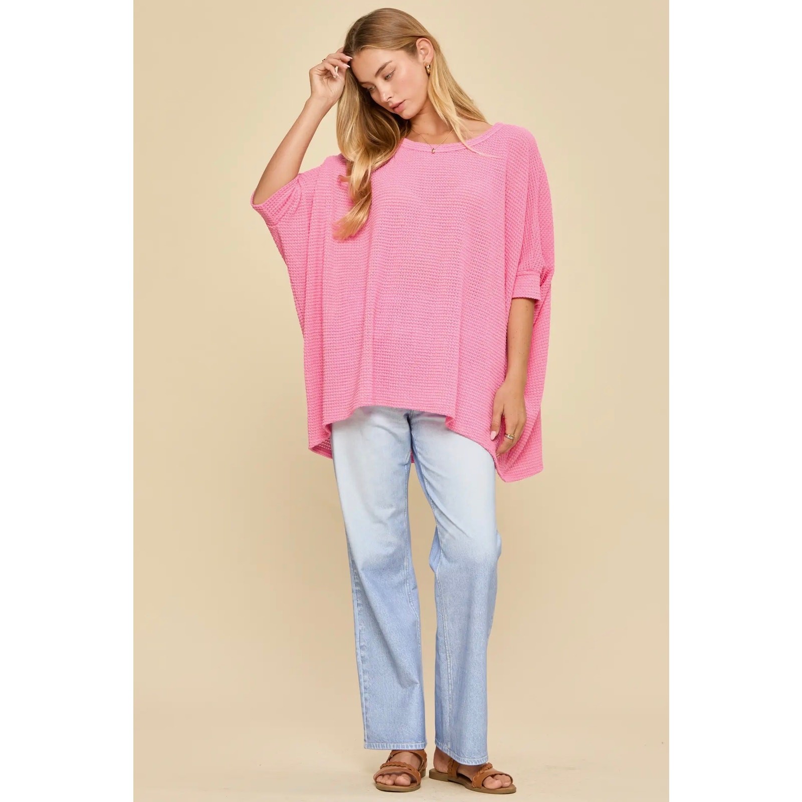 Andree by Unit - Oversized Crochet Knit Top - M/L - Image 3