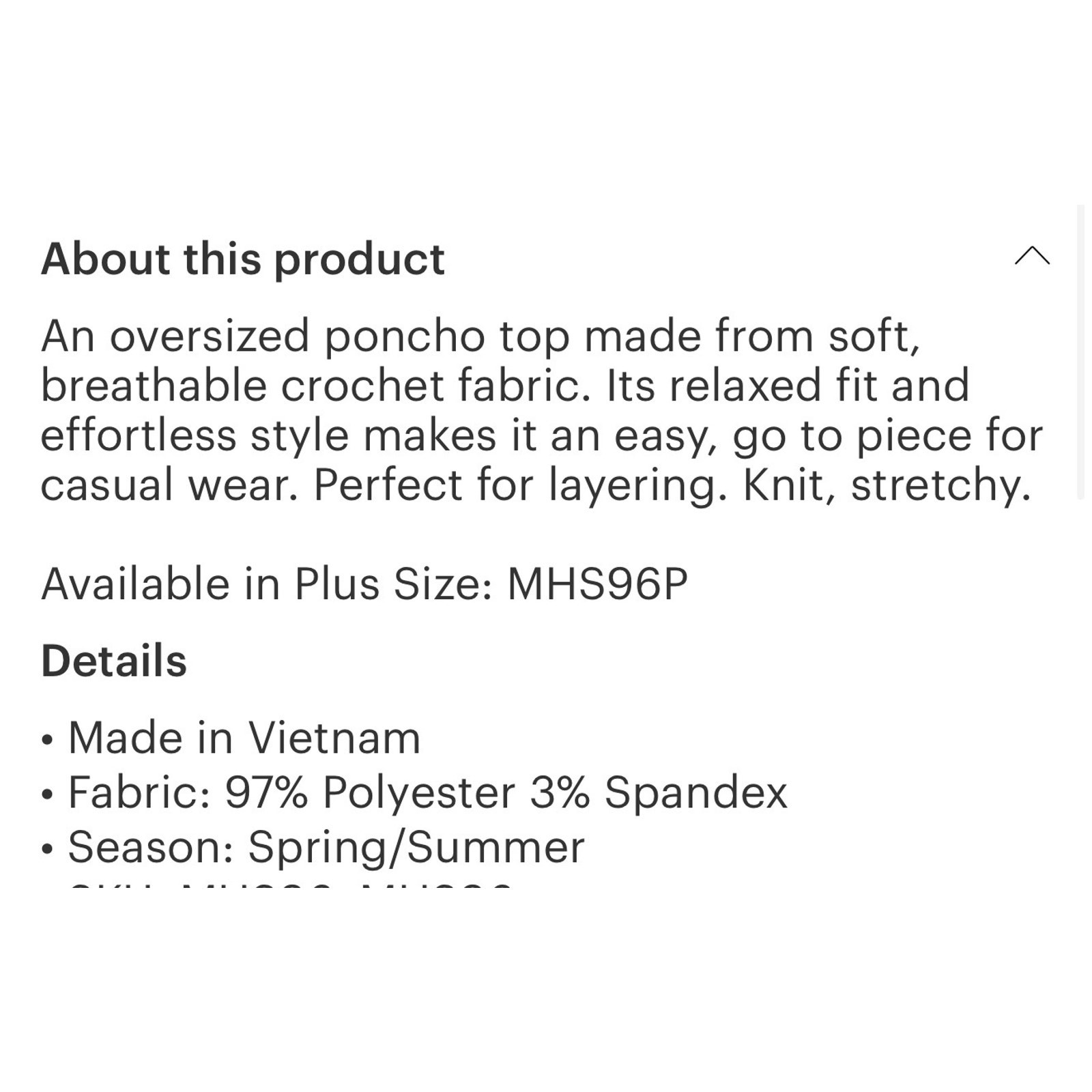 Andree by Unit - Oversized Crochet Knit Top - M/L - Image 4