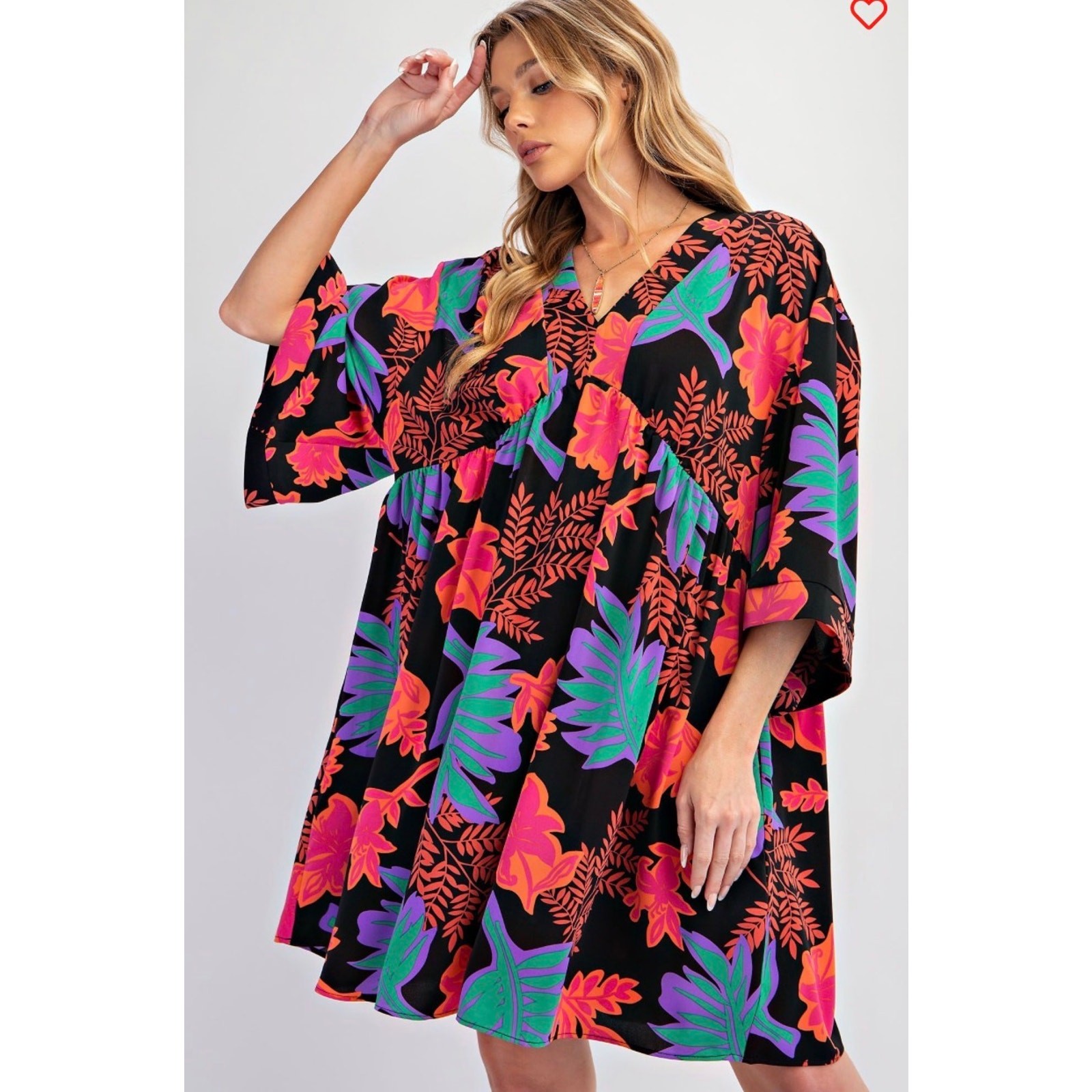 Easel - Printed Sophia Twill Woven Dress - Medium - Image 4