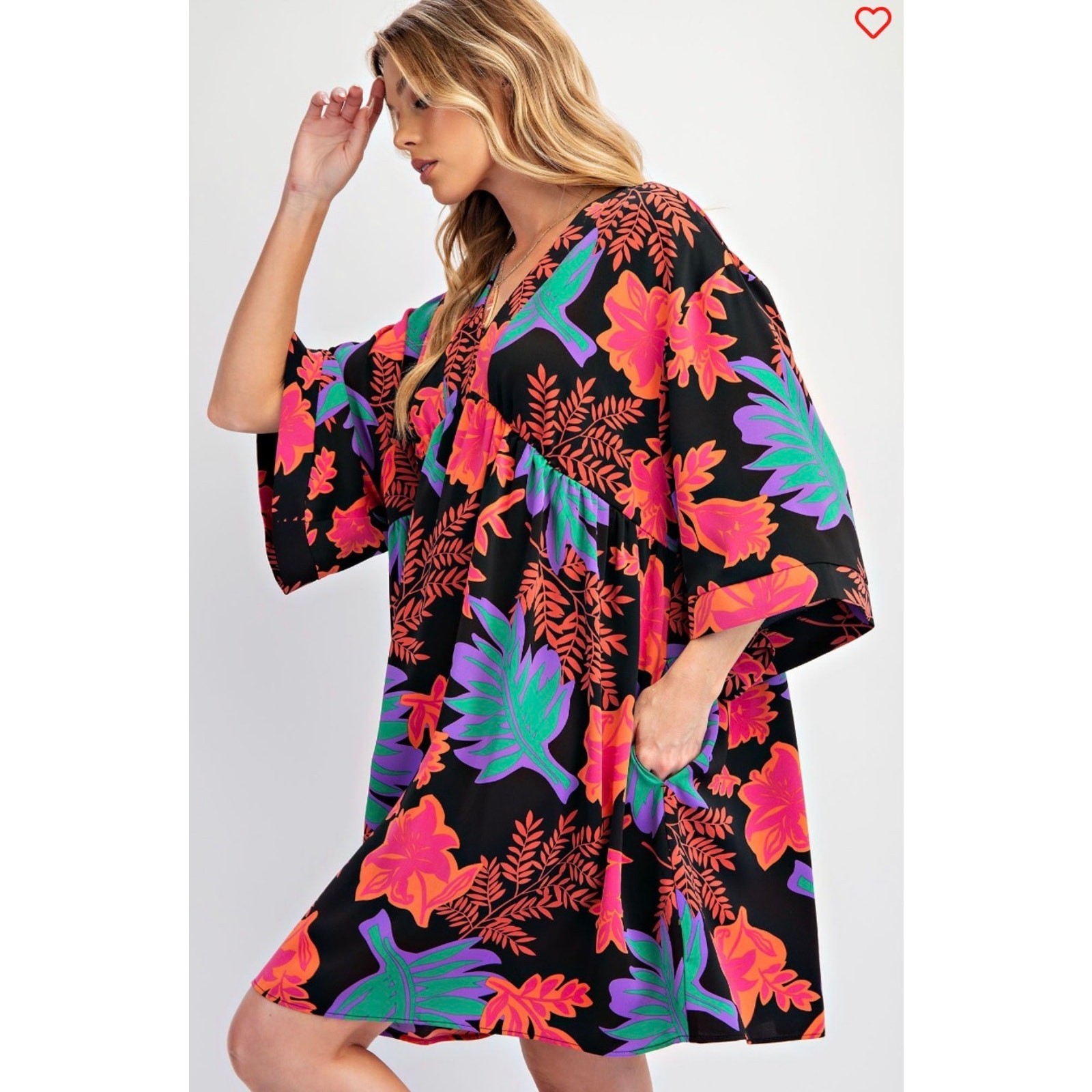 Easel - Printed Sophia Twill Woven Dress - Medium - Image 5