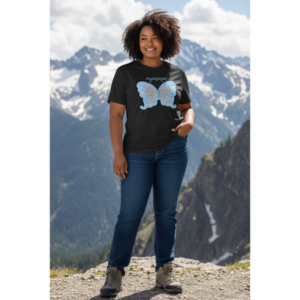 La Diosa - Patchwork "Butterfly" T-Shirt with Stones - 3XL
