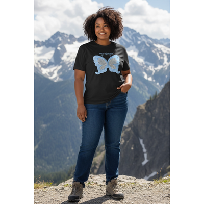 La Diosa - Patchwork "Butterfly" T-Shirt with Stones - 3XL
