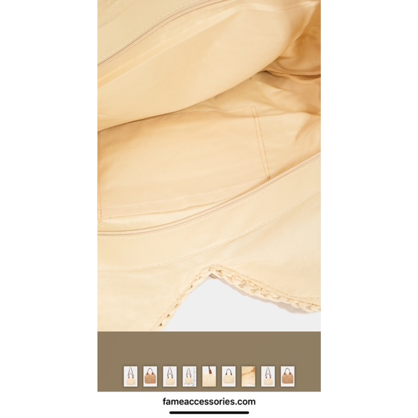 Leather Strap Straw Knit Shoulder Bag - Image 4