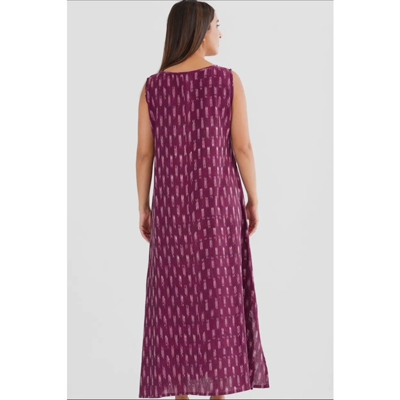 SEVYA HANDMADE - Neela Ikat Handloom Dress - Medium - Image 4