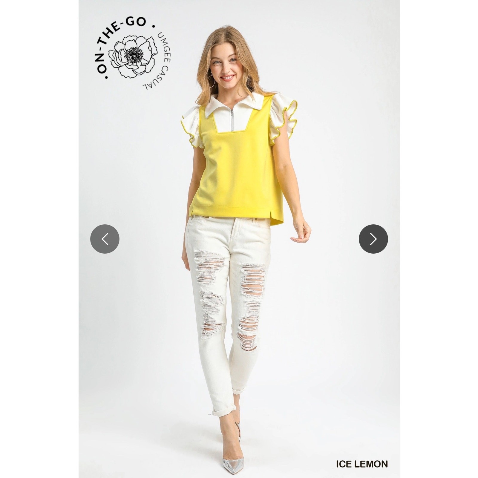 Umgee - Luxeknit Ruffle Sleeve Top - Small - Image 5