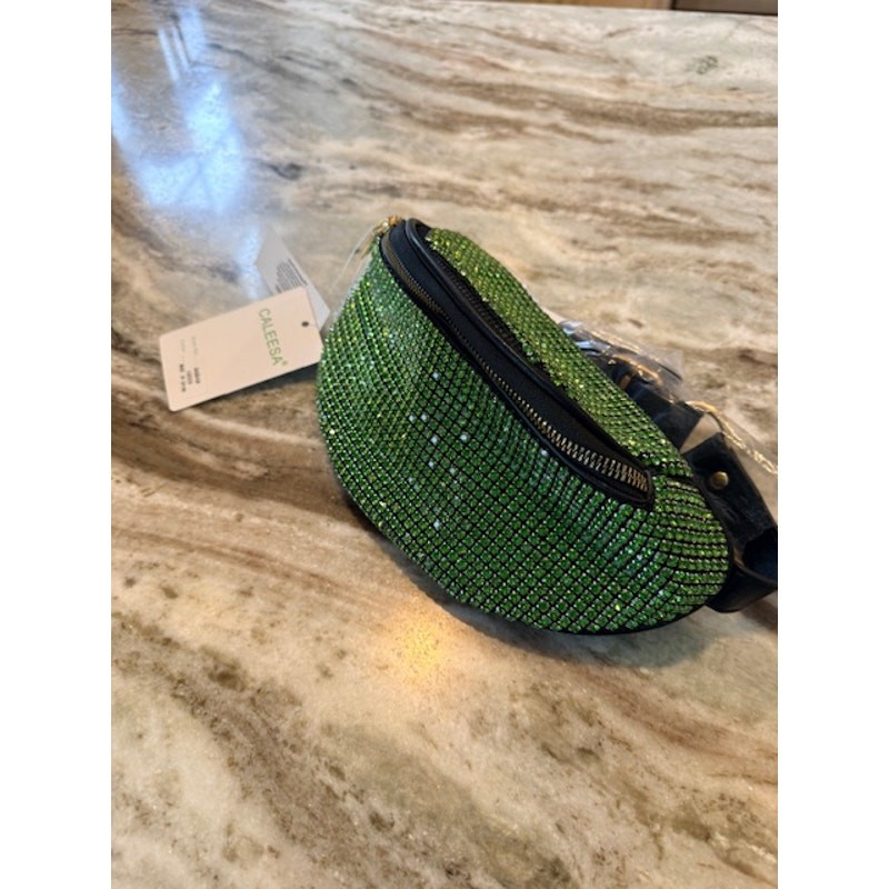 Caleesa Green Rhinestone Fanny Pack - Image 4