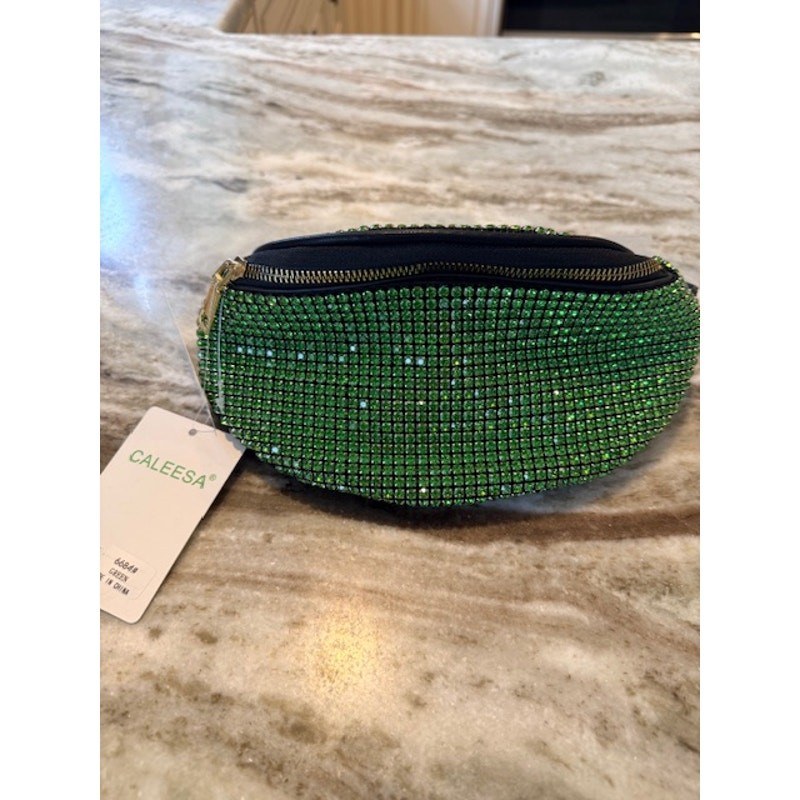 Caleesa Green Rhinestone Fanny Pack - Image 5