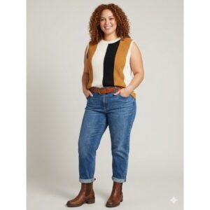 Gilli - Calico Plus Size Sleeveless Sweater Vest - 2X