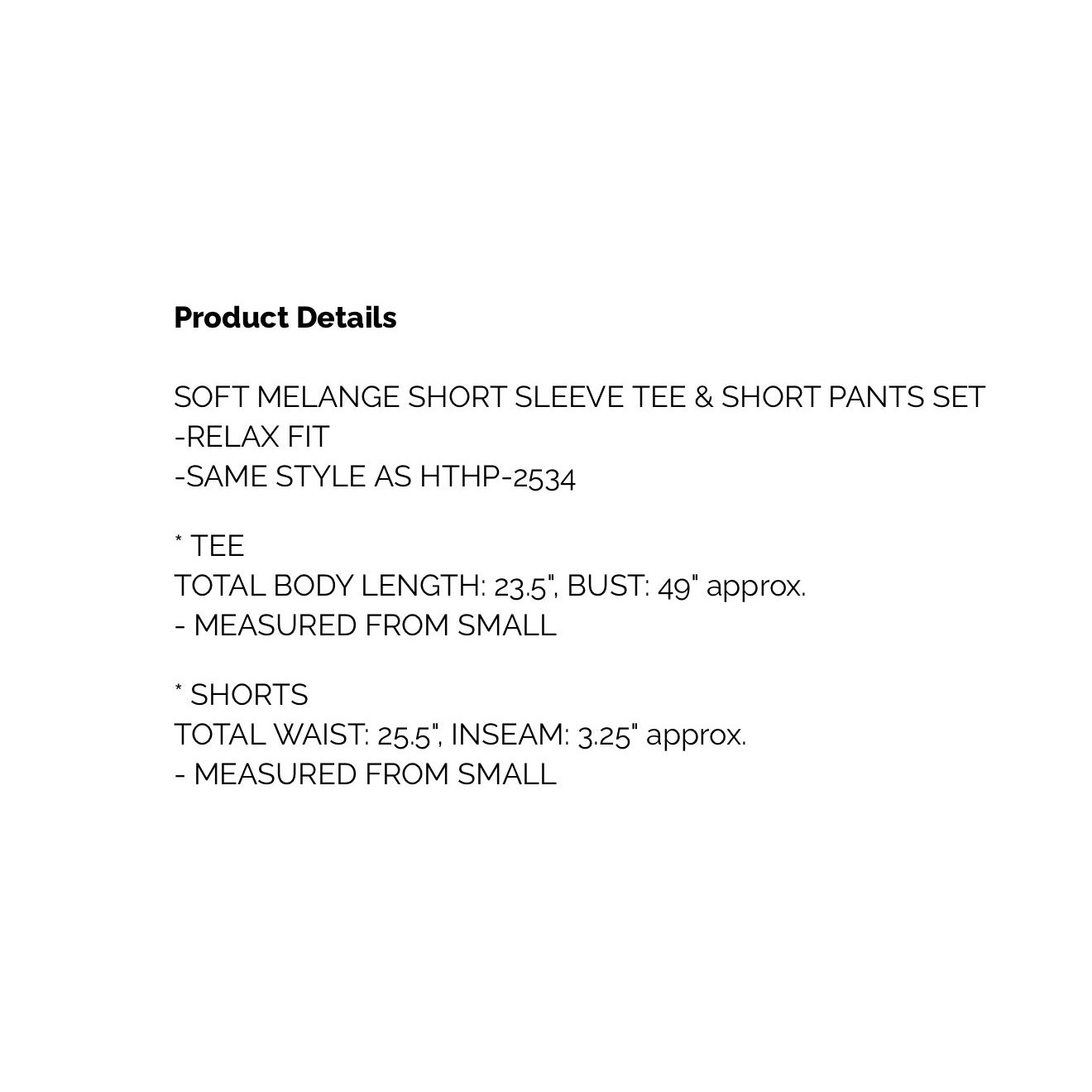 Zenana - Soft Melange Short Sleeve Tee & Shorts Set - Small - Image 3