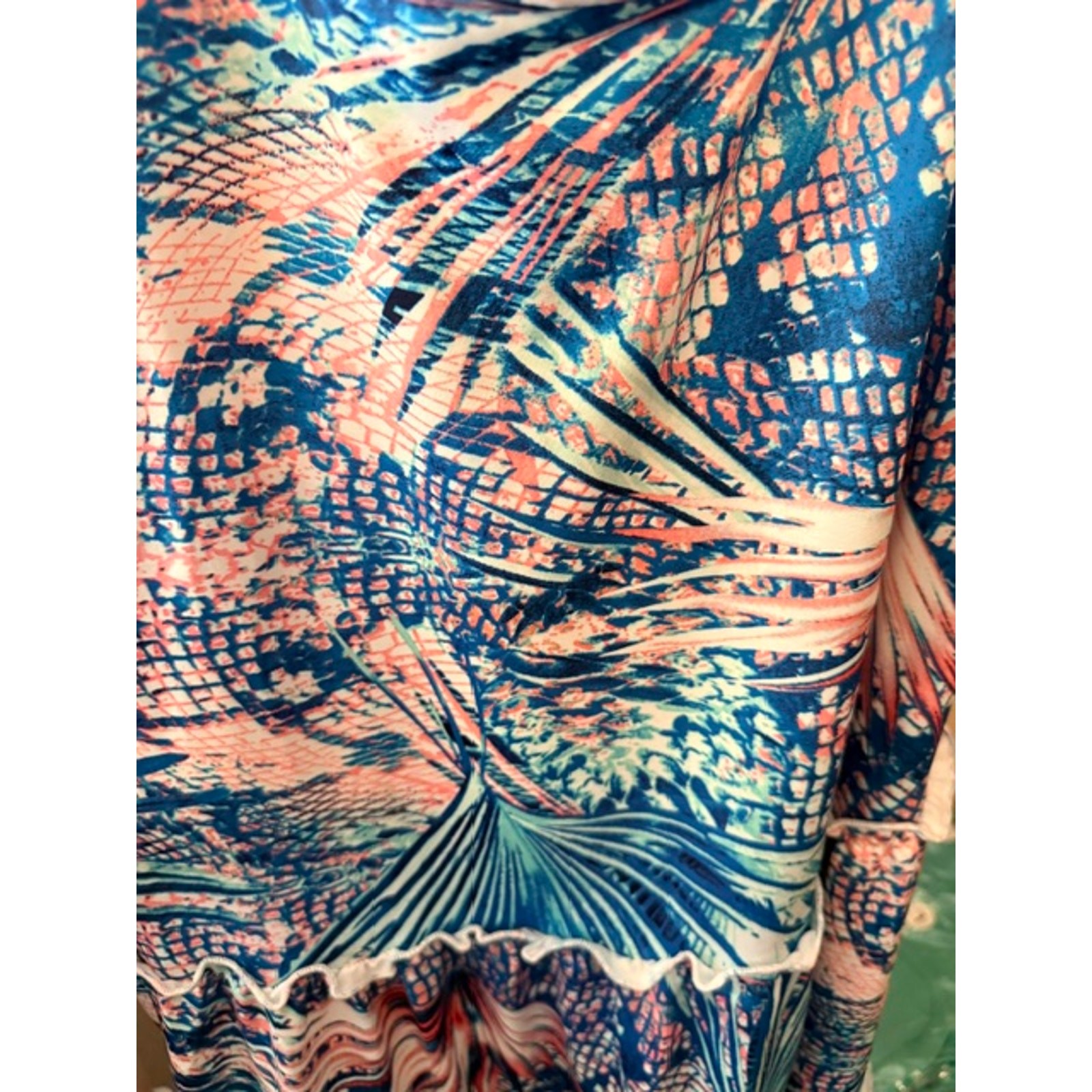 Chicways - Tropical One Shoulder Cutout Maxi Dress - Large - Image 4