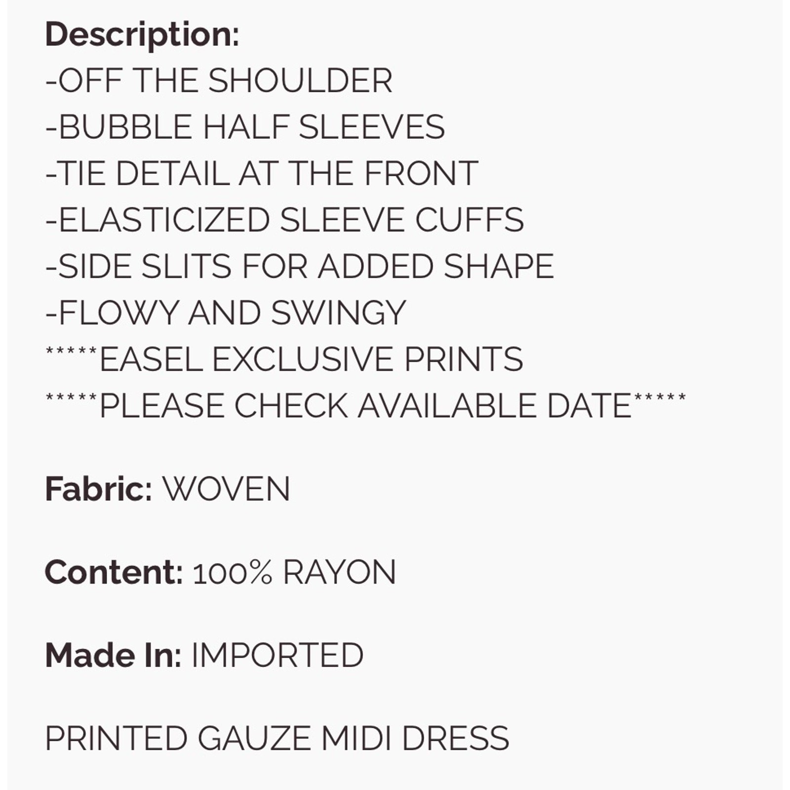 Easel - Printed Gauze Midi Dress - Medium - Image 6