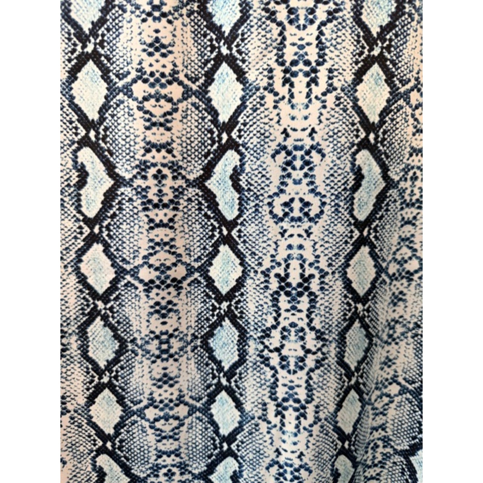 Ocean Whisper Snakeskin V-Neck Dress - Large - Image 3