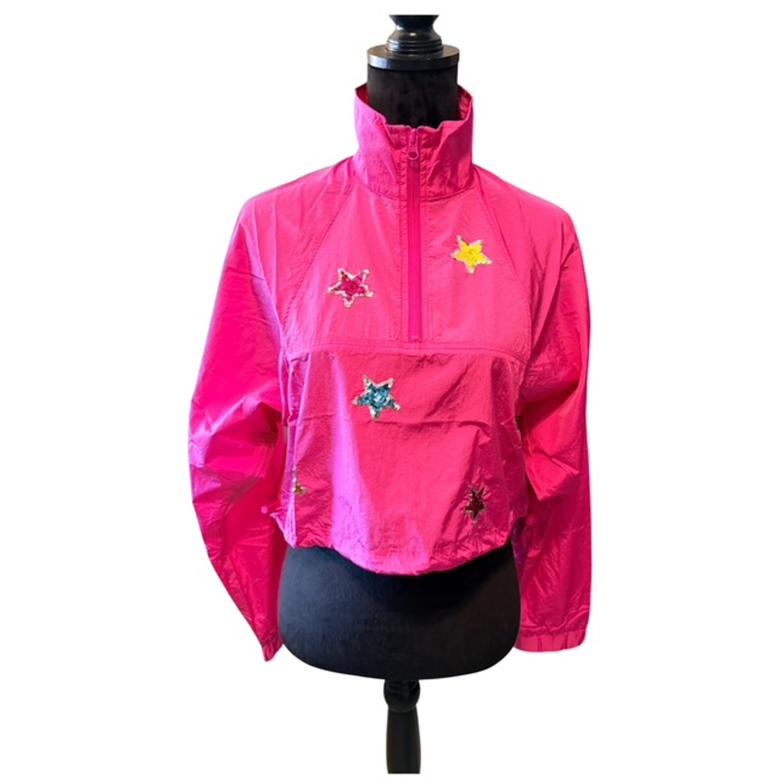 Peach Love - Pull Over Jacket with Sequin Stars - Large - Image 3