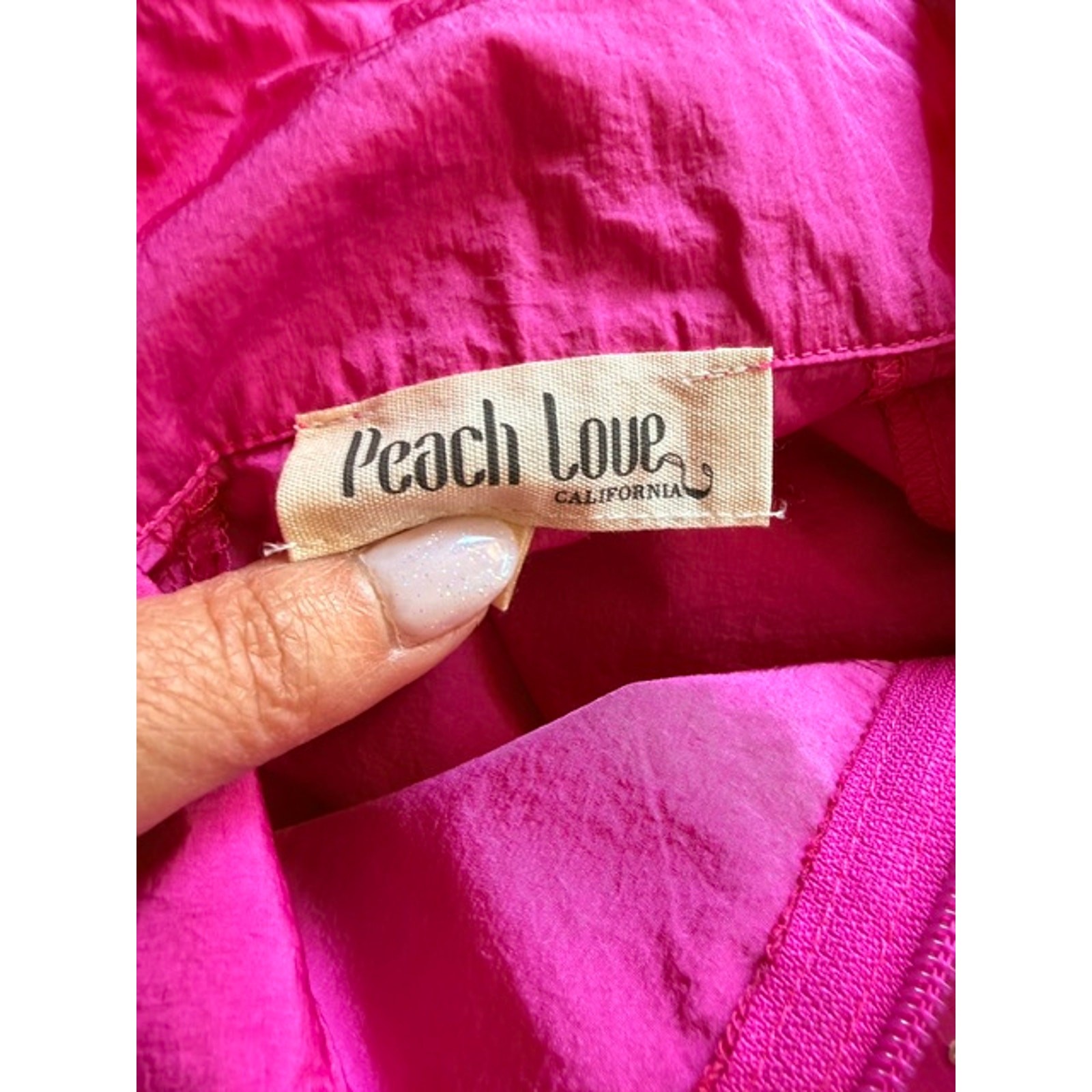 Peach Love - Pull Over Jacket with Sequin Stars - Large - Image 6
