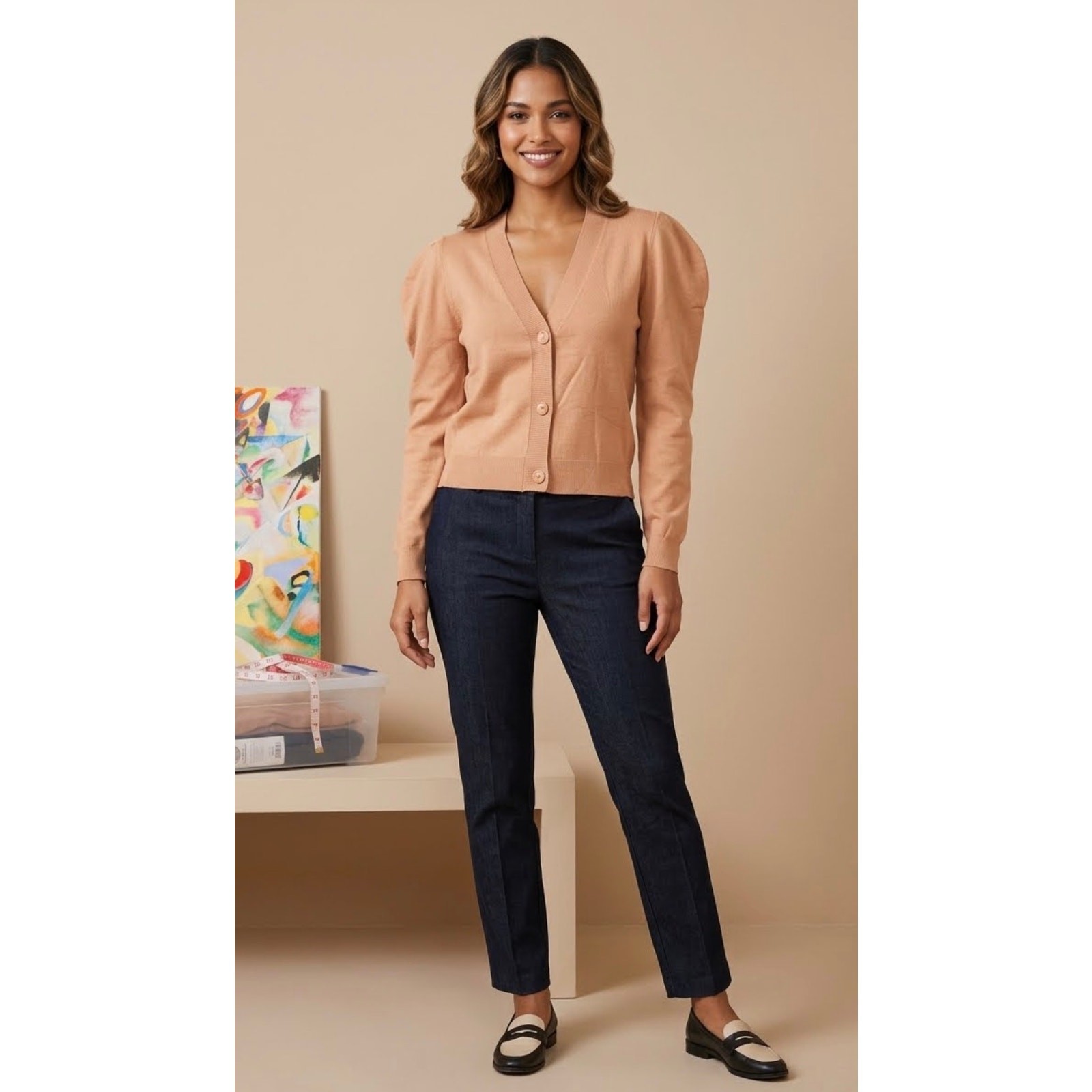 Promesa USA - Puff Sleeve Cardigan - Medium