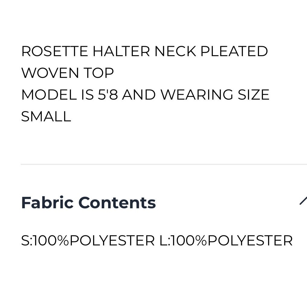 She + Sky - Rosette Halter Neck Pleated Woven Top - Small - Image 6