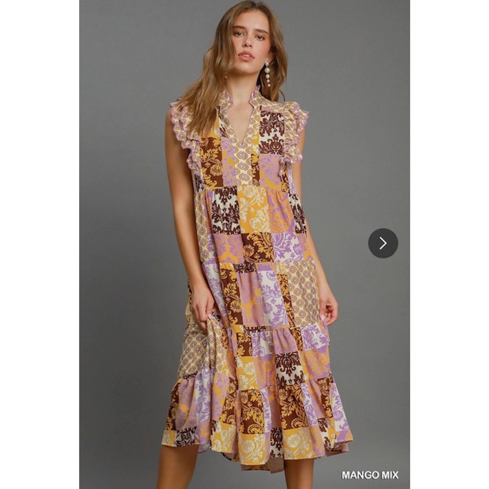 Umgee - Scraf Print Mini Dress - Large