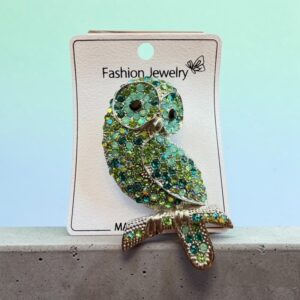 Woodland Jewel Owl Brooch
