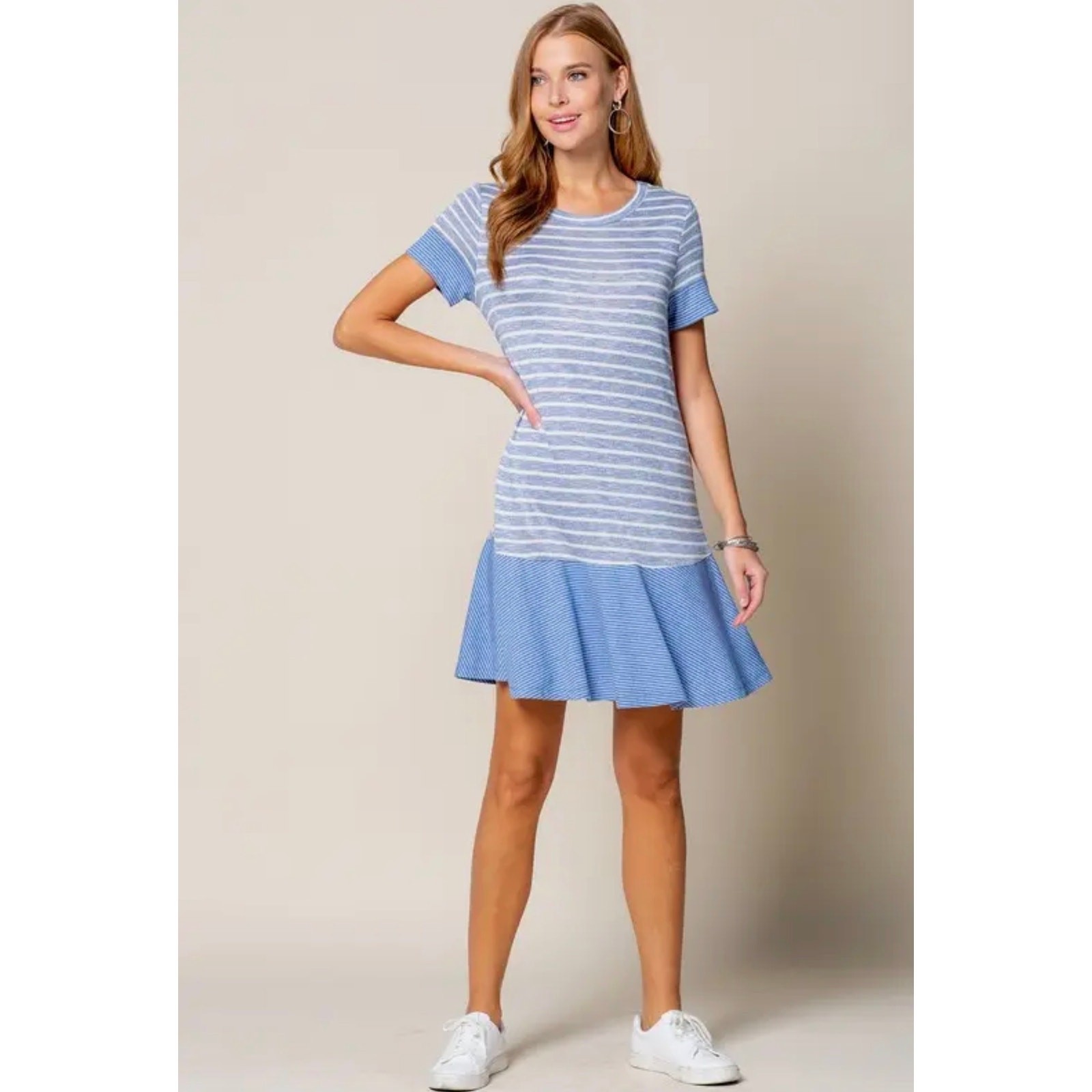 Doe and Rae - Mixed Media Shift Dress - Medium - Image 3
