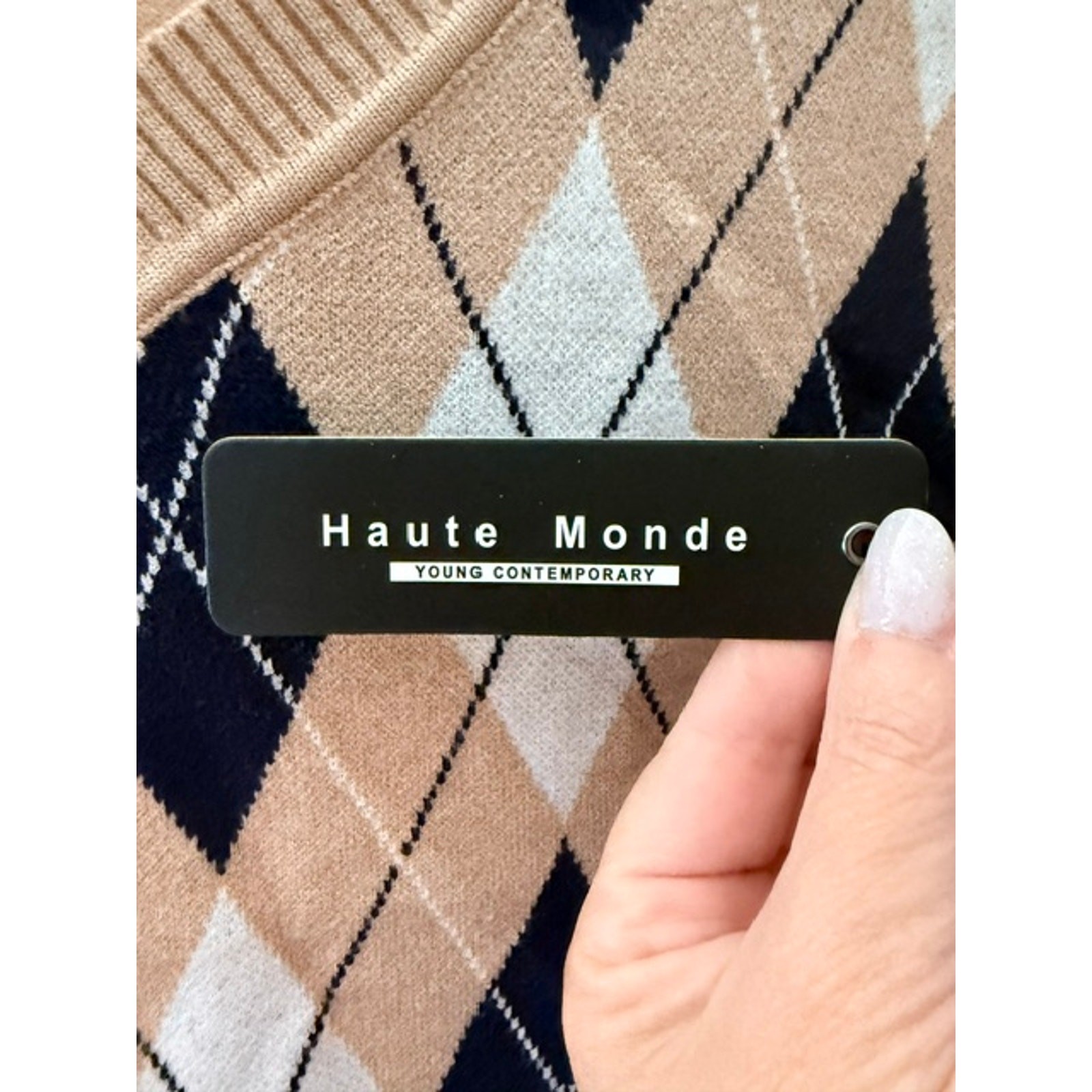 Haute Monde - Argyle Sweater Vest - 2X - Image 7