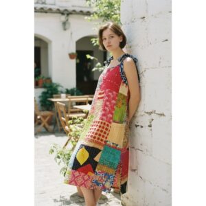 Sevya - Reversible Kantha Cotton Patchwork Dress - One Size