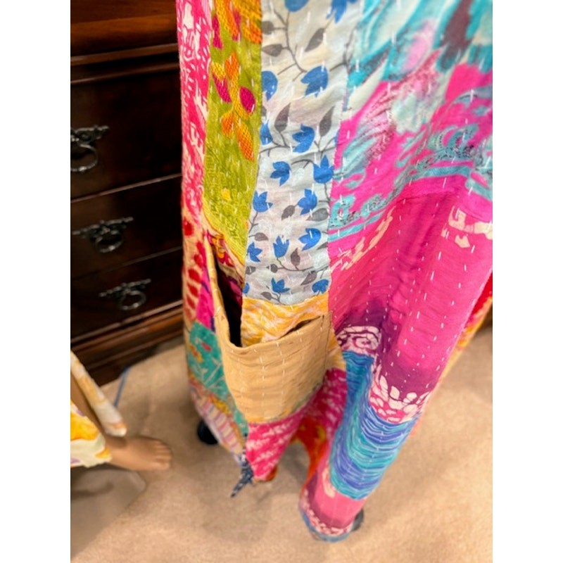 Sevya - Reversible Kantha Cotton Patchwork Dress - One Size - Image 7