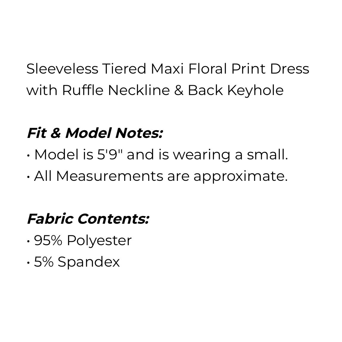 UMGEE - Sleeveless Tiered Maxi Floral Print Dress - Small - Image 5