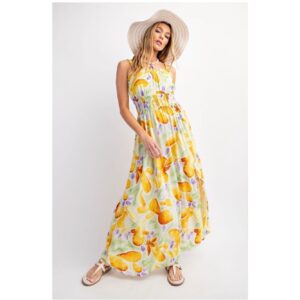 Easel - Sexy Summer Challie Maxi Dress - Small