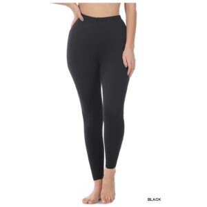 ZENANA - PREMIUM MICROFIBER FULL LENGTH LEGGINGS - Medium