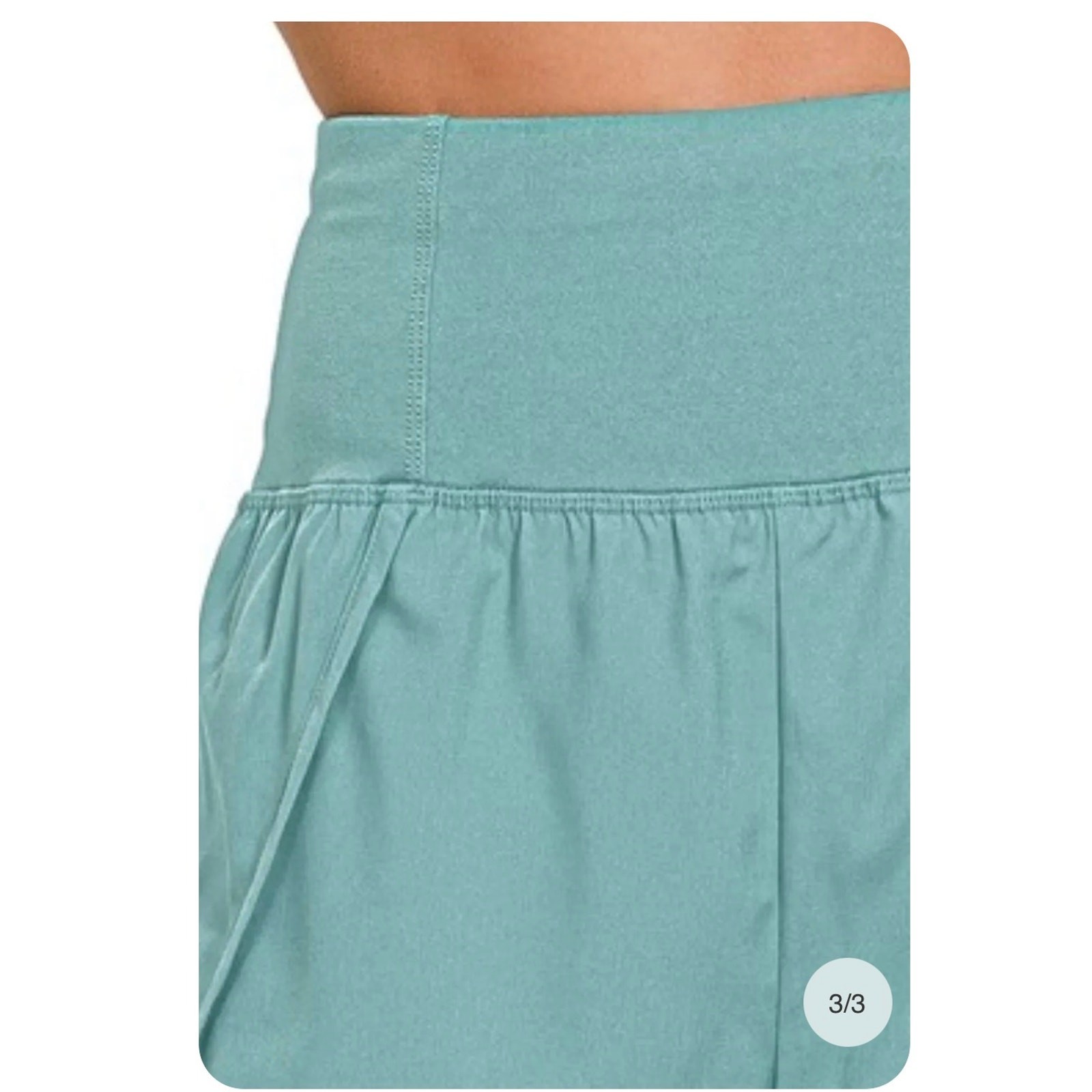 Zenana - Activewear High Waisted Shorts w/Built in Panties - Medium - Image 4