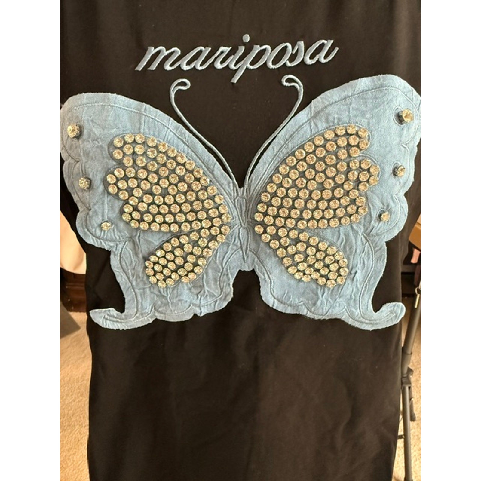 La Diosa - Patchwork "Butterfly" T-Shirt with Stones - XXL - Image 4