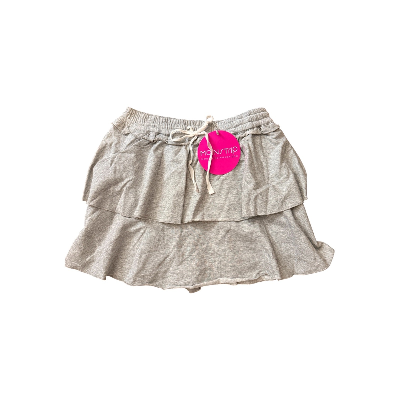 Mainstrip - Two Tier Ruffle Drawstring Waist Skort - Large - Image 3
