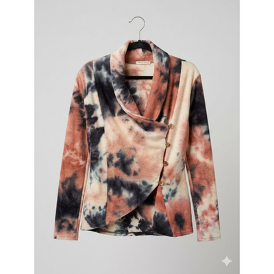 The Jersey Cove Sunset Swirl Asymmetric Jacket - Large - Image 3