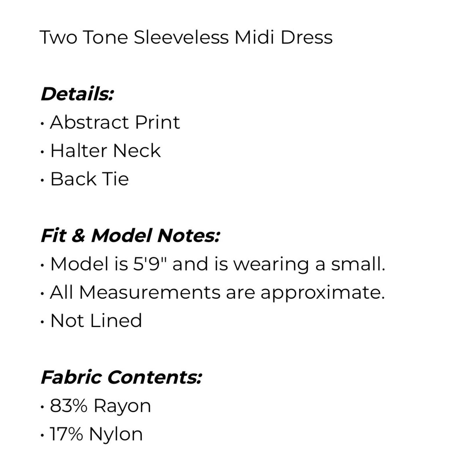 Umgee - Two-Tone Abstract Print Midi Dress - Medium - Image 7