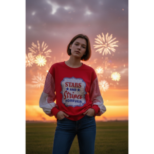 Fantastic Fawn - Stars & Stripes Forever Oversized Sweatshirt - Medium