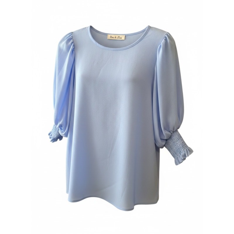 Vine & Love - Smocked Puff Sleeve Blouse - Small - Image 3