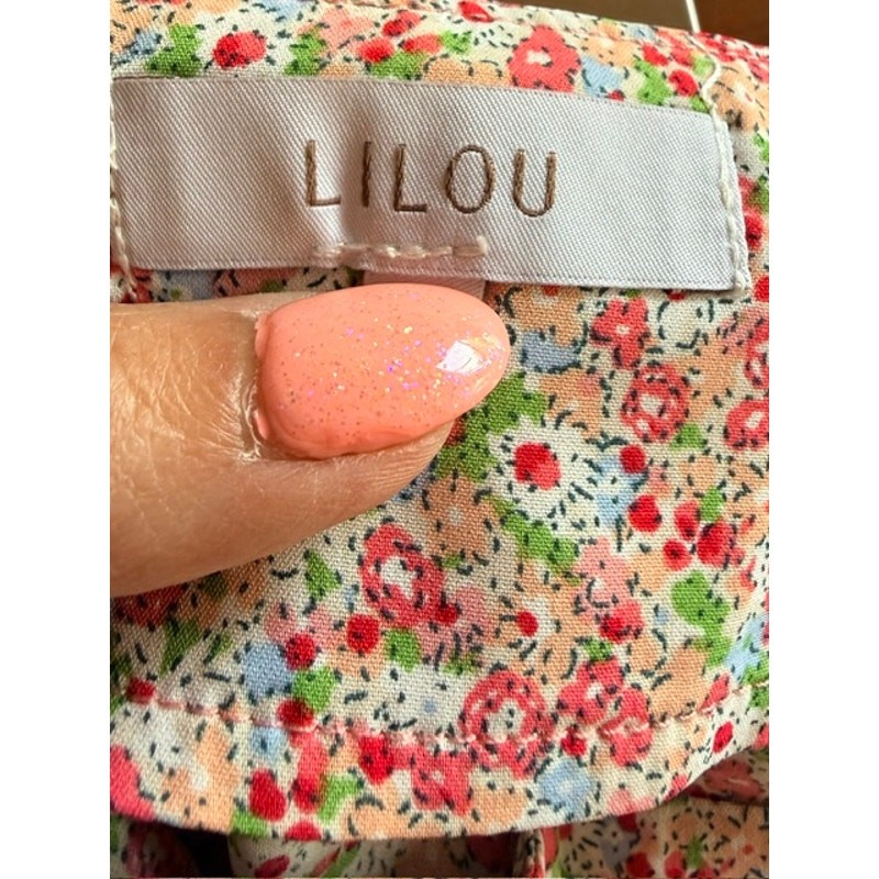 Lilou - Pink Floral Ruffle Mini Skirt - Small - Image 4