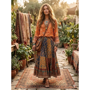 The "Solstice Surf" Boho Top - XLarge